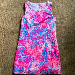Lily Pulitzer pink and blue coral shift sz 10